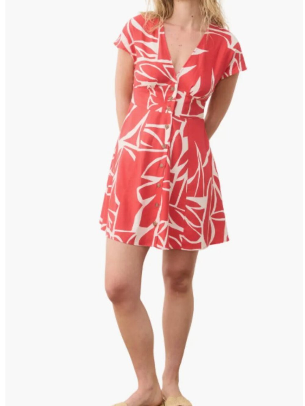 Marine Layer Red Camila Print Minidress Size XS